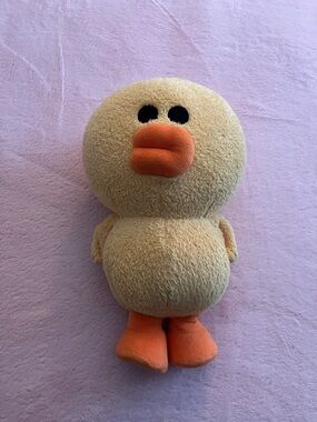 FRIENDS Yellow Plush Duck with Orange Beak and Feet